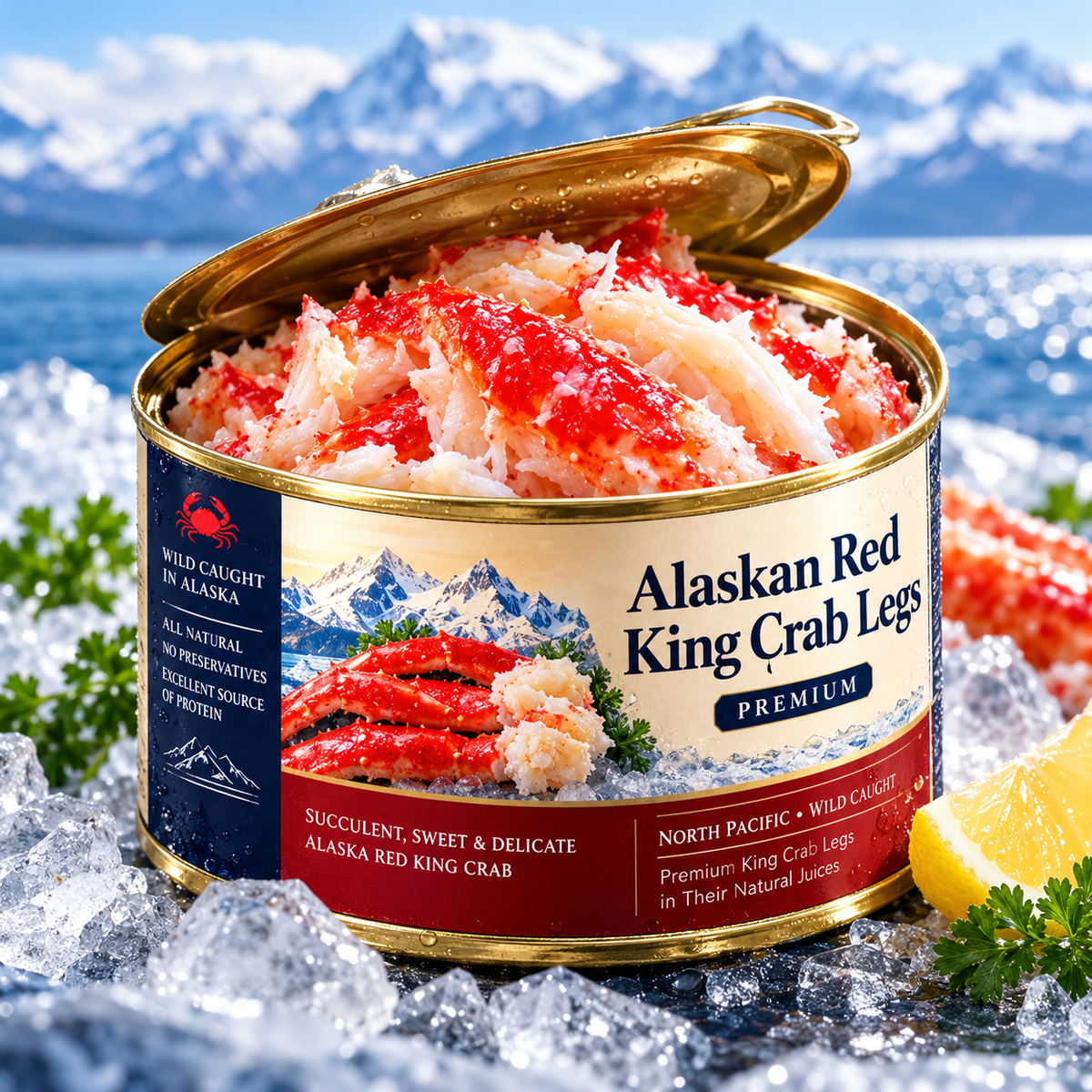 🦀Ocean's Finest — 🦀Alaskan Red King Crab Legs: 🦀Pure Luxury in Every Bite-Family