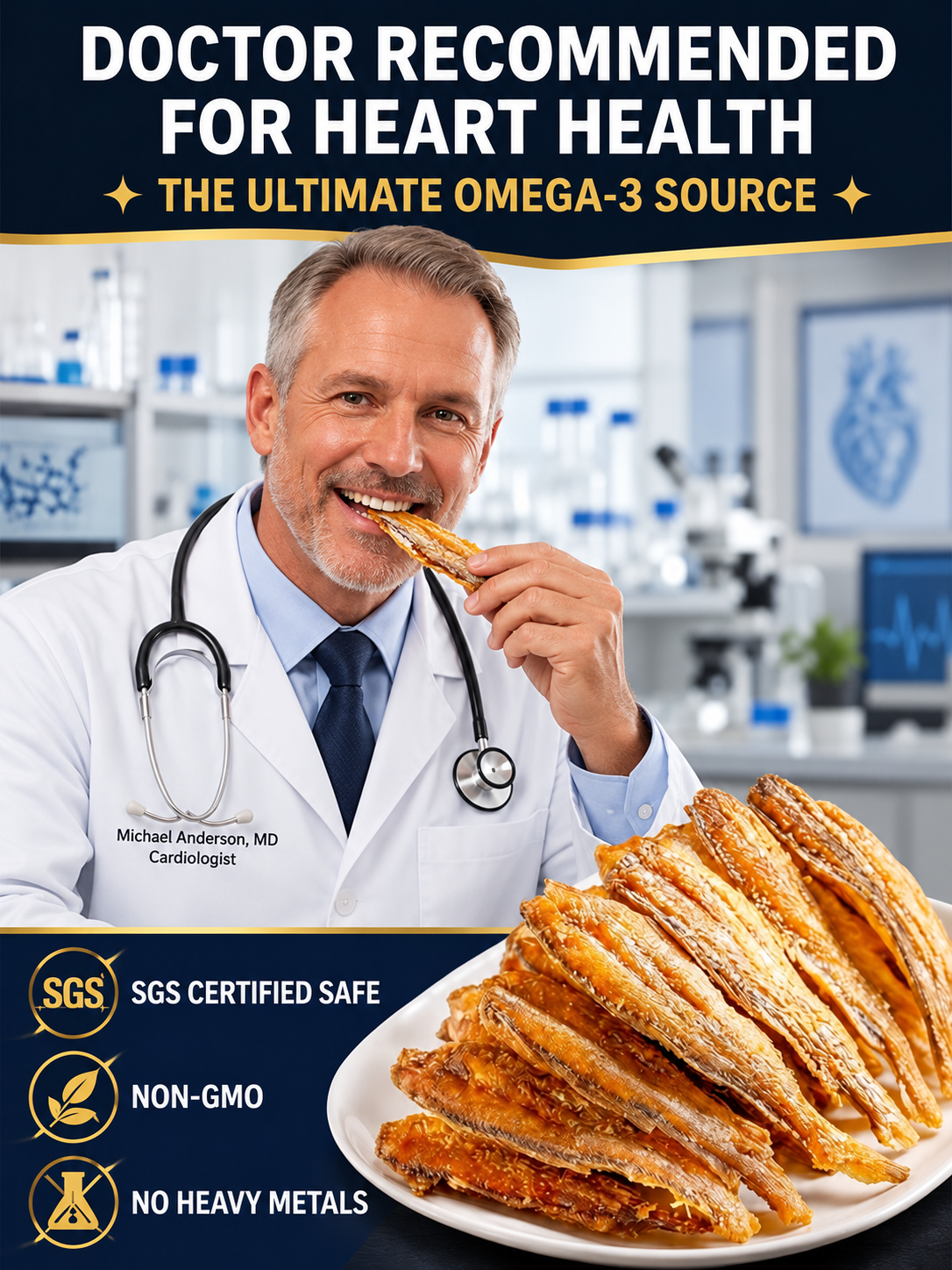High-protein ready-to-eat deep-sea fish crisps-Joan