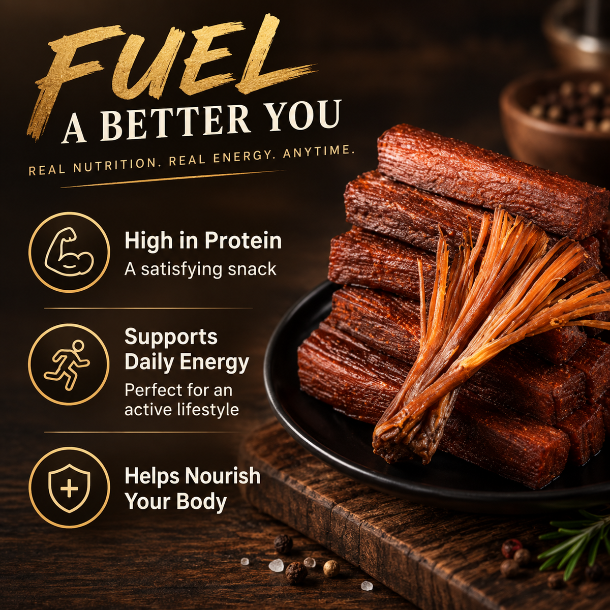 Satisfy Your Snack Cravings, Zero Sugar! 100% Pure Australian Angus Beef—Indulge Without the Guilt-Finn