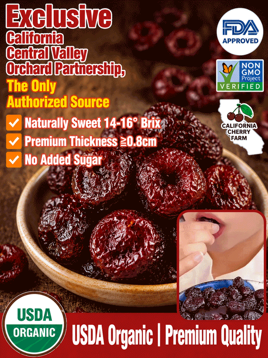 🍒Dried Sour Cherry Snacks, Natural Pitted Fruit Treats-Joan