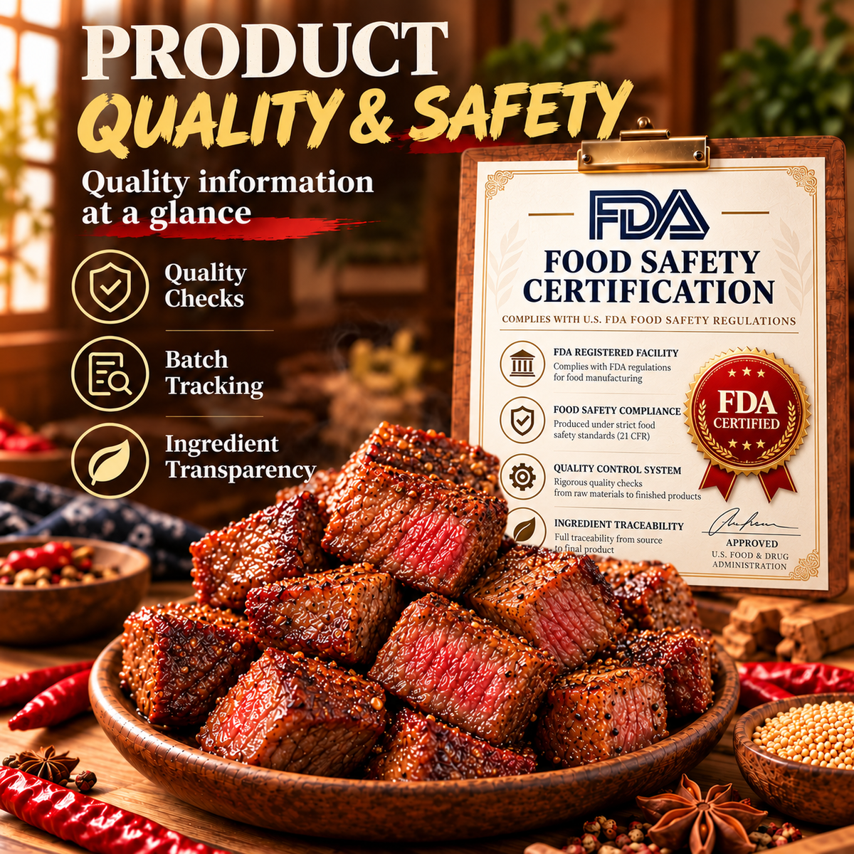 🥩100% Premium Slow-Smoked Angus Sirloin Bites I High Protein . Real Beef-Joan