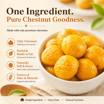 🌰 Nature’s Golden Chestnuts 💛 Heart‑Friendly Snack｜Packed With Daily Good Nutrition-Rex