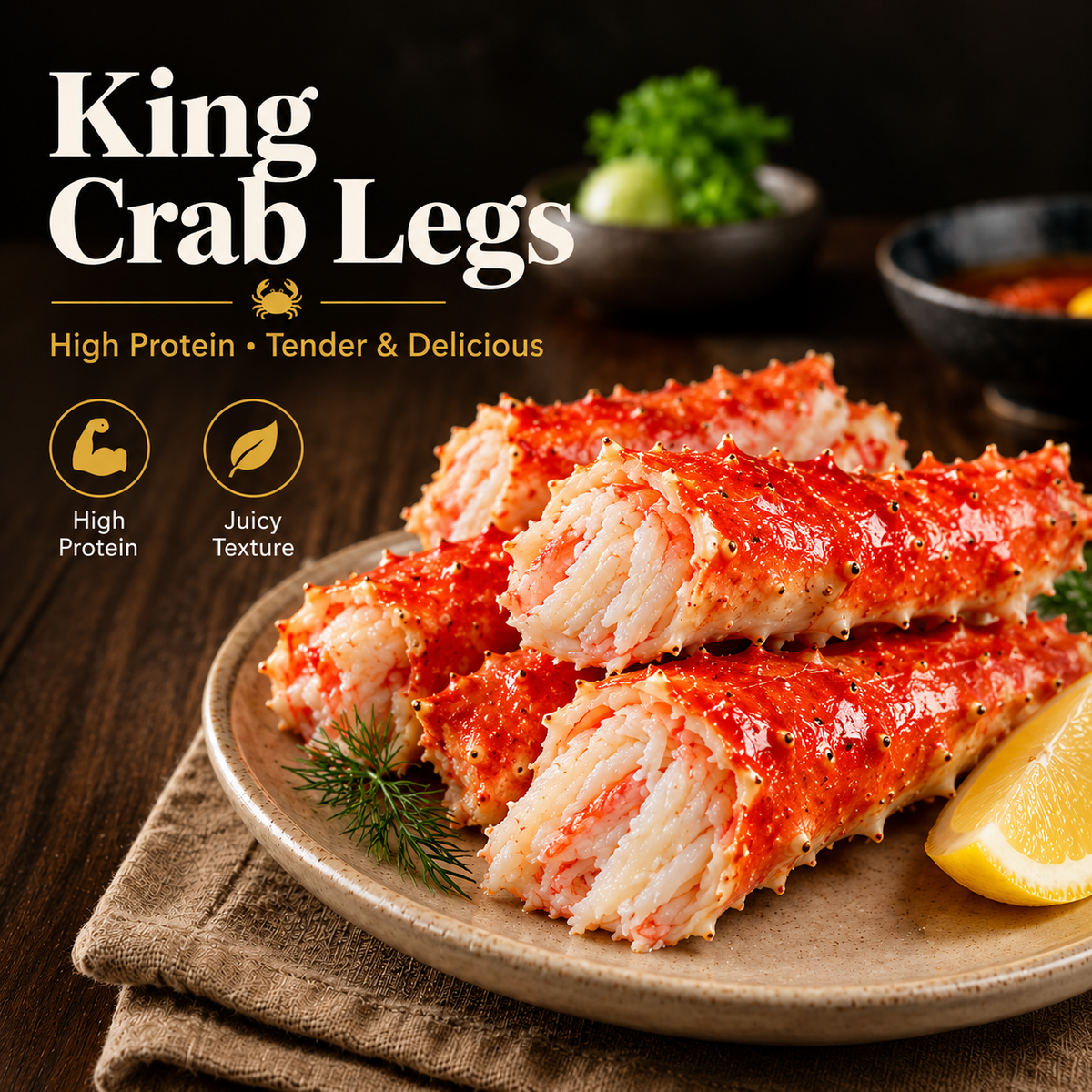 🦀Ocean's Finest — 🦀Alaskan Red King Crab Legs: 🦀Pure Luxury in Every Bite-Family