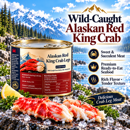 🦀Ocean's Finest — 🦀Alaskan Red King Crab Legs: 🦀Pure Luxury in Every Bite-Family