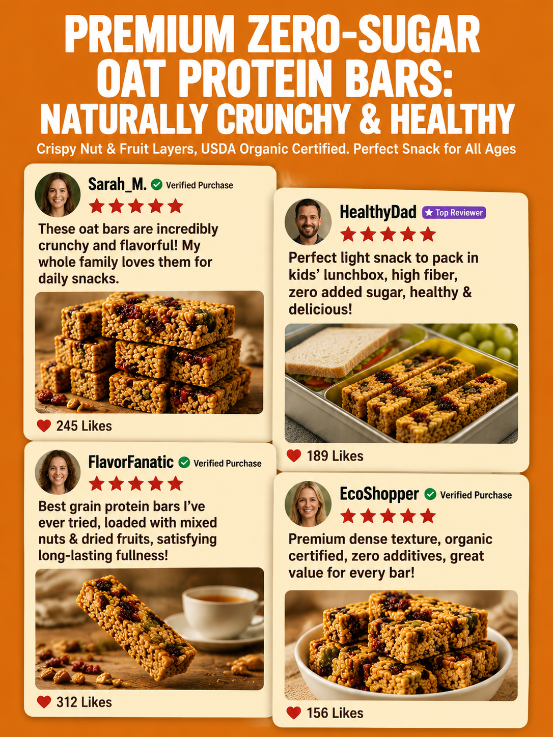 🥚Oat Protein Granola Bars Low Calorie Snack-Joan