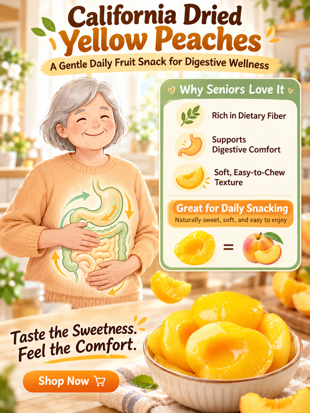 California Dried Yellow Peaches — A Delicious Weight-Loss-Friendly Snack Alternative-Joan