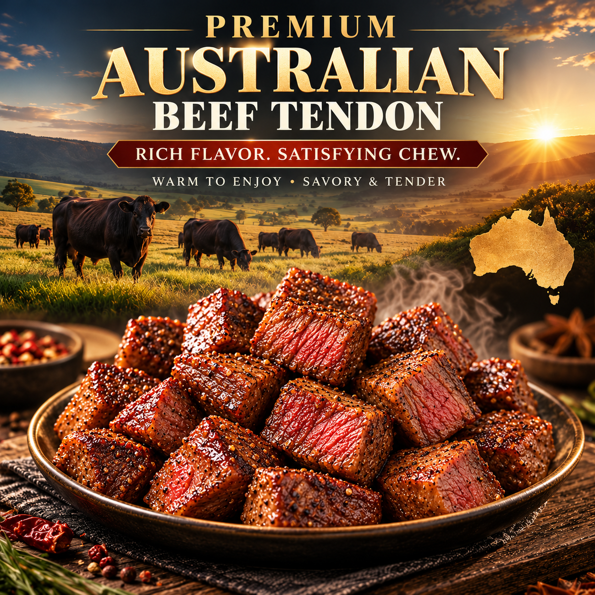 🥩100% Premium Slow-Smoked Angus Sirloin Bites I High Protein . Real Beef-Joan