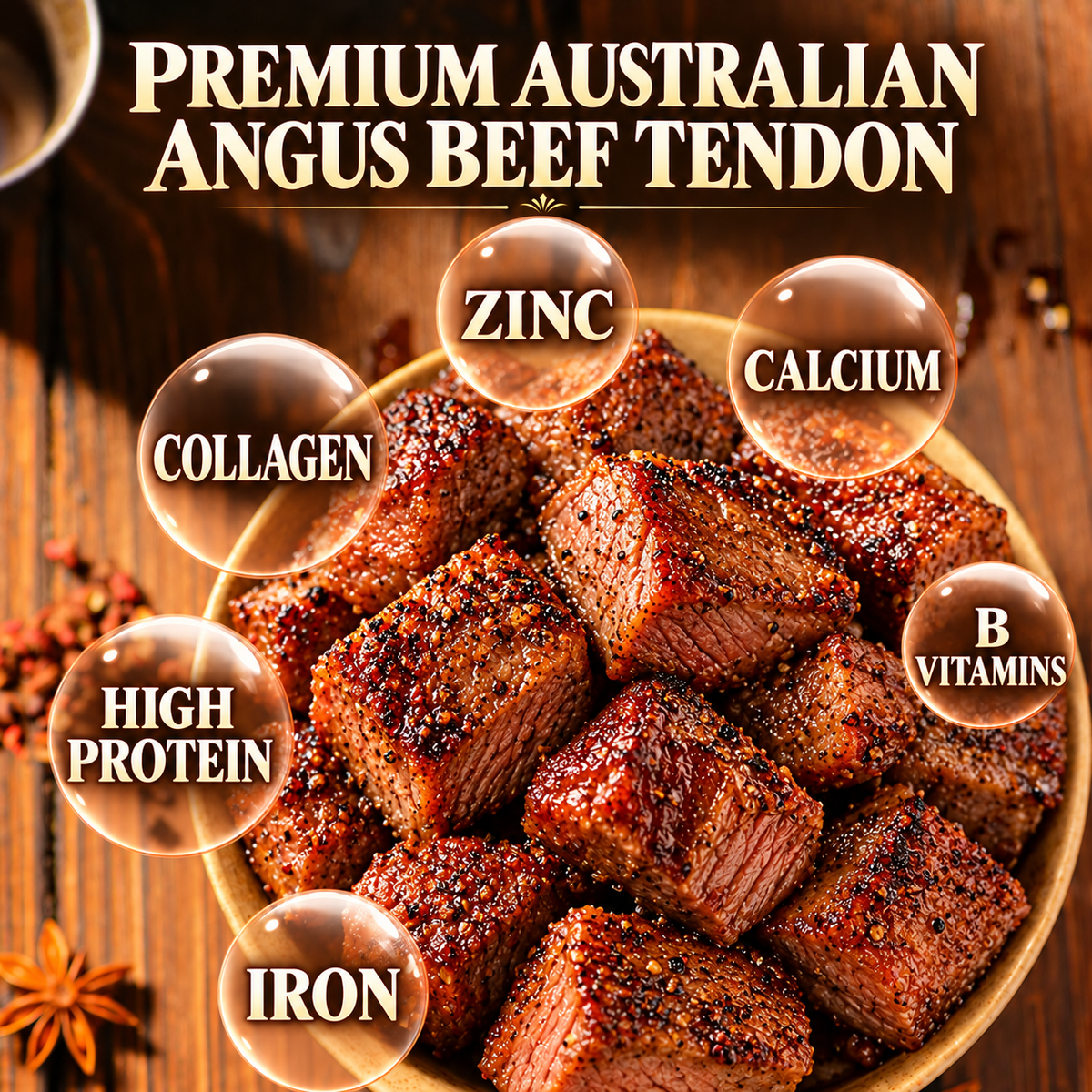 🥩100% Premium Slow-Smoked Angus Sirloin Bites I High Protein . Real Beef-Joan