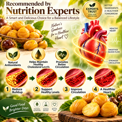 🌰 Nature’s Golden Chestnuts 💛 Heart‑Friendly Snack｜Packed With Daily Good Nutrition-Rex