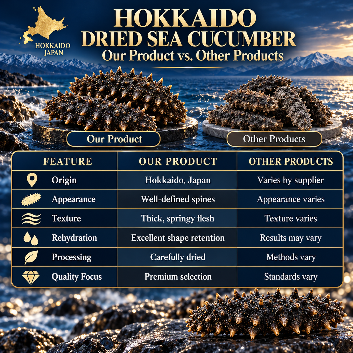 HOKKAIDO PREMIUM SEA CUCUMBER-Rex
