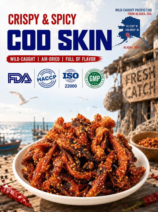 🌶️Premium Crispy Spicy Cod Skin Snack | Crunchy Seafood Chips-Joan